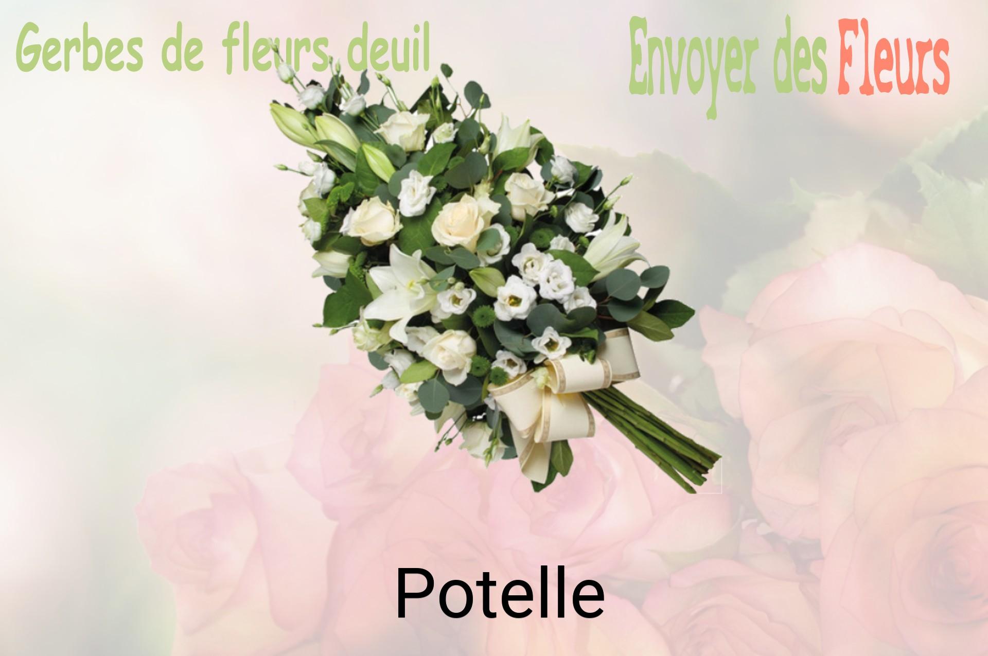 Gerbe de fleurs de deuil livrée à Potelle